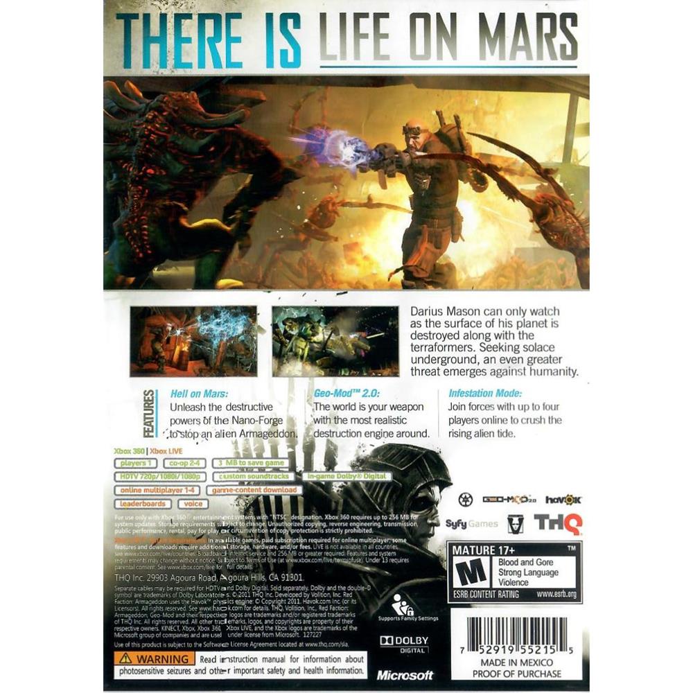 Red Faction Armageddon - Xbox 360 (Usado)