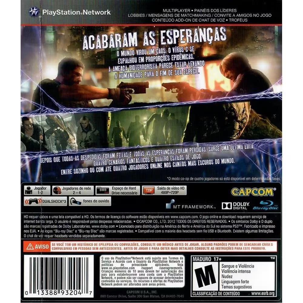 Resident Evil 6 - Ps3 (Usado)