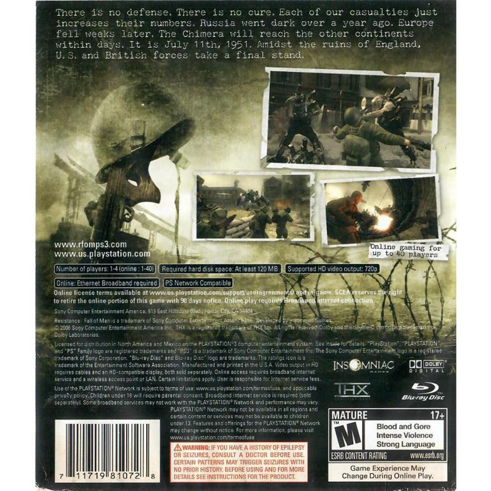 Resistance Fall Of Man Greatest Hits - Ps3 (Usado)