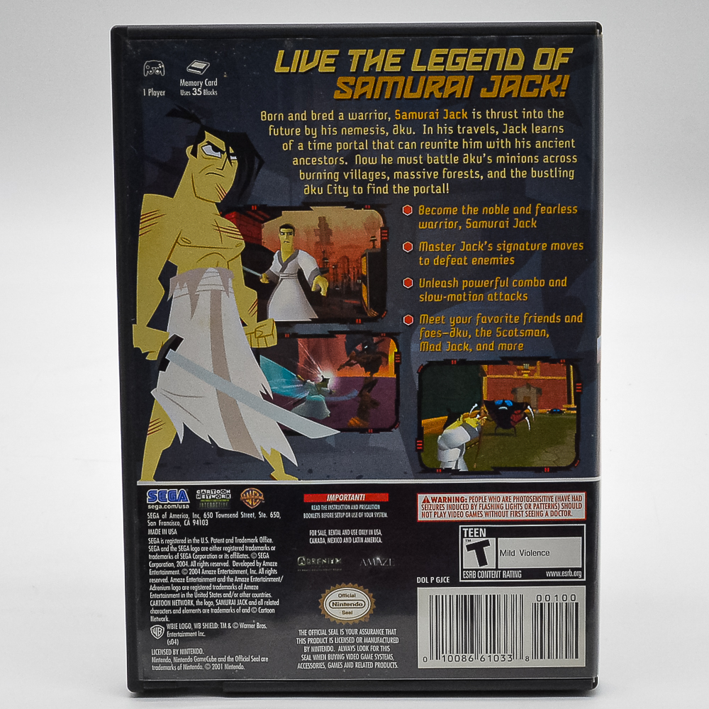 Samurai Jack The Shadow Of Aku - Game Cube (Usado) (Sem Manual)