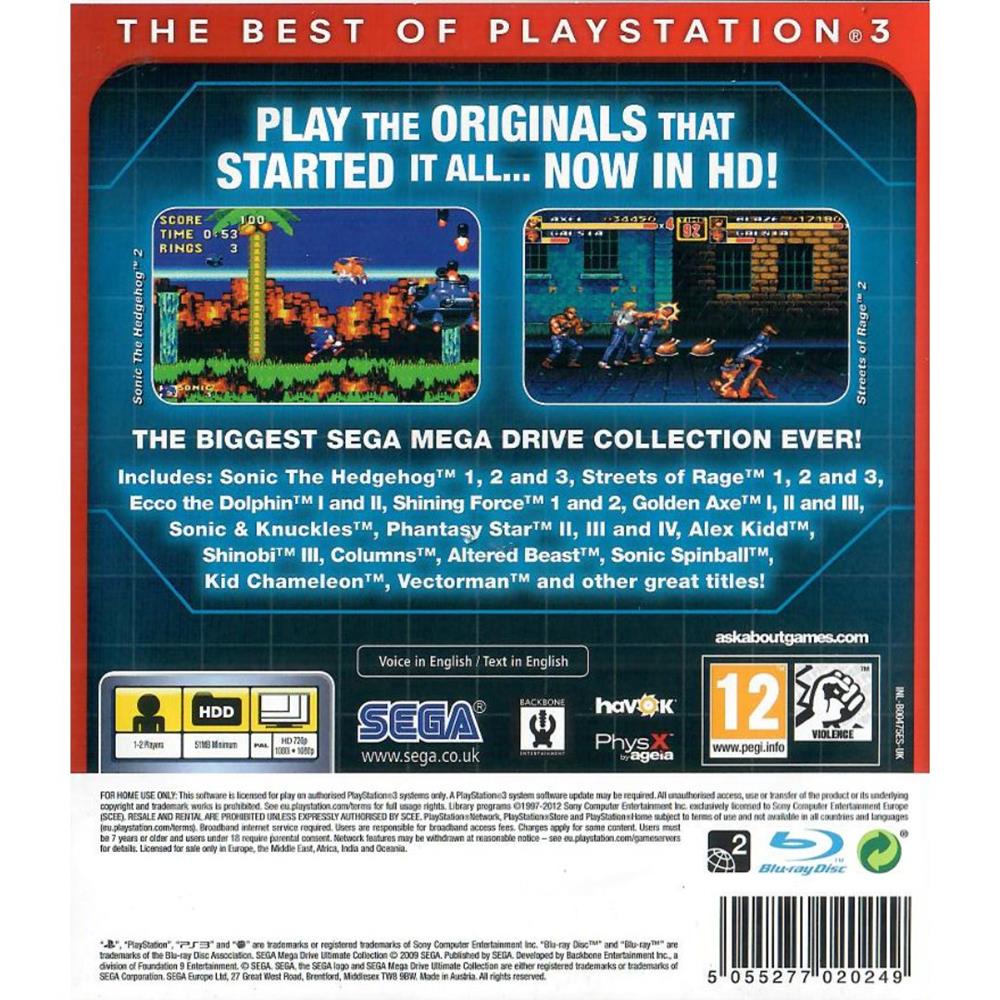 Sega Mega Drive Ultimate Collection 40 Gaming Classics - Ps3 (Usado) (Sem Manual) (Trava Do Disco)