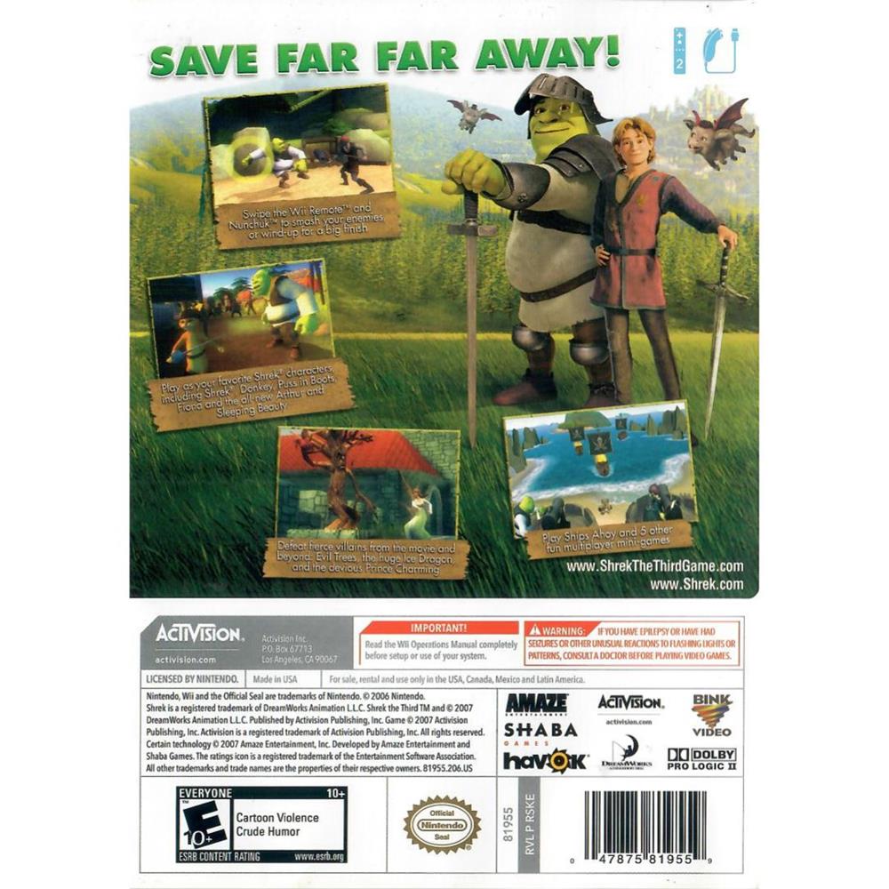 Shrek The Third - Nintendo Wii #1 (Risco)