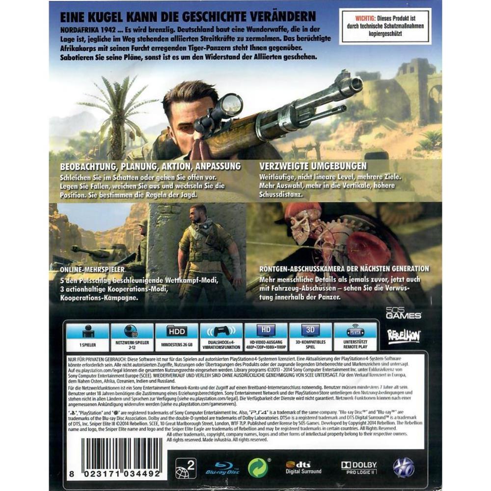 Sniper Elite 3 - Ps4 (Usado)