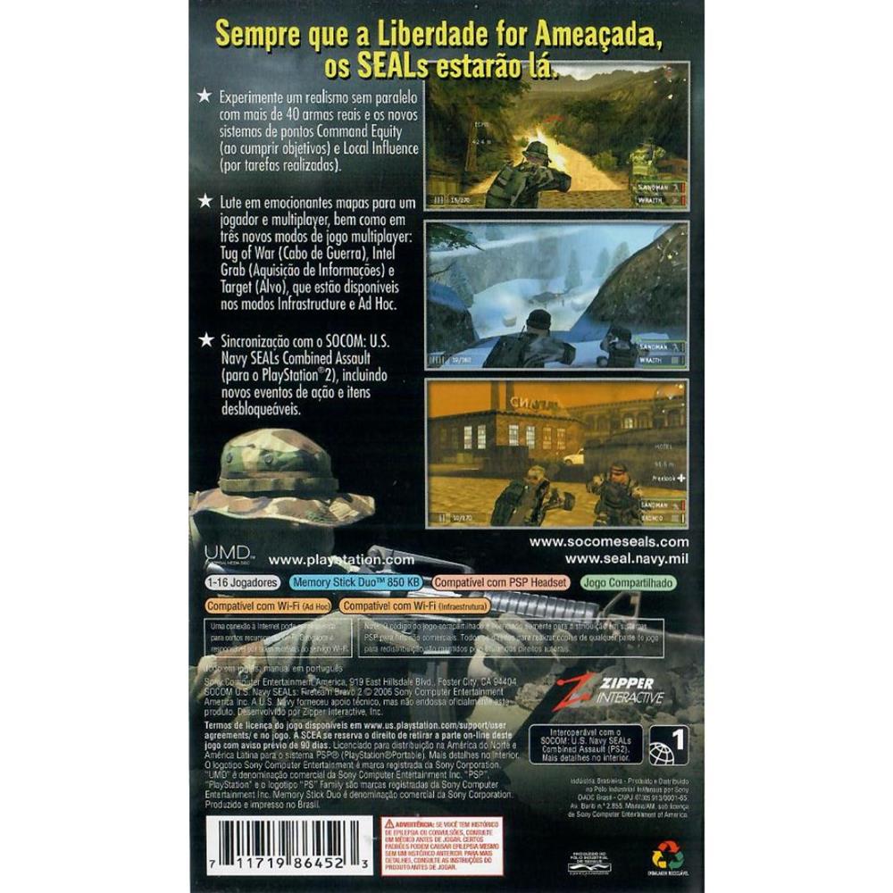 Socom U.S.Navy Seals Fireteam Bravo 2 - Psp (Seminovo)