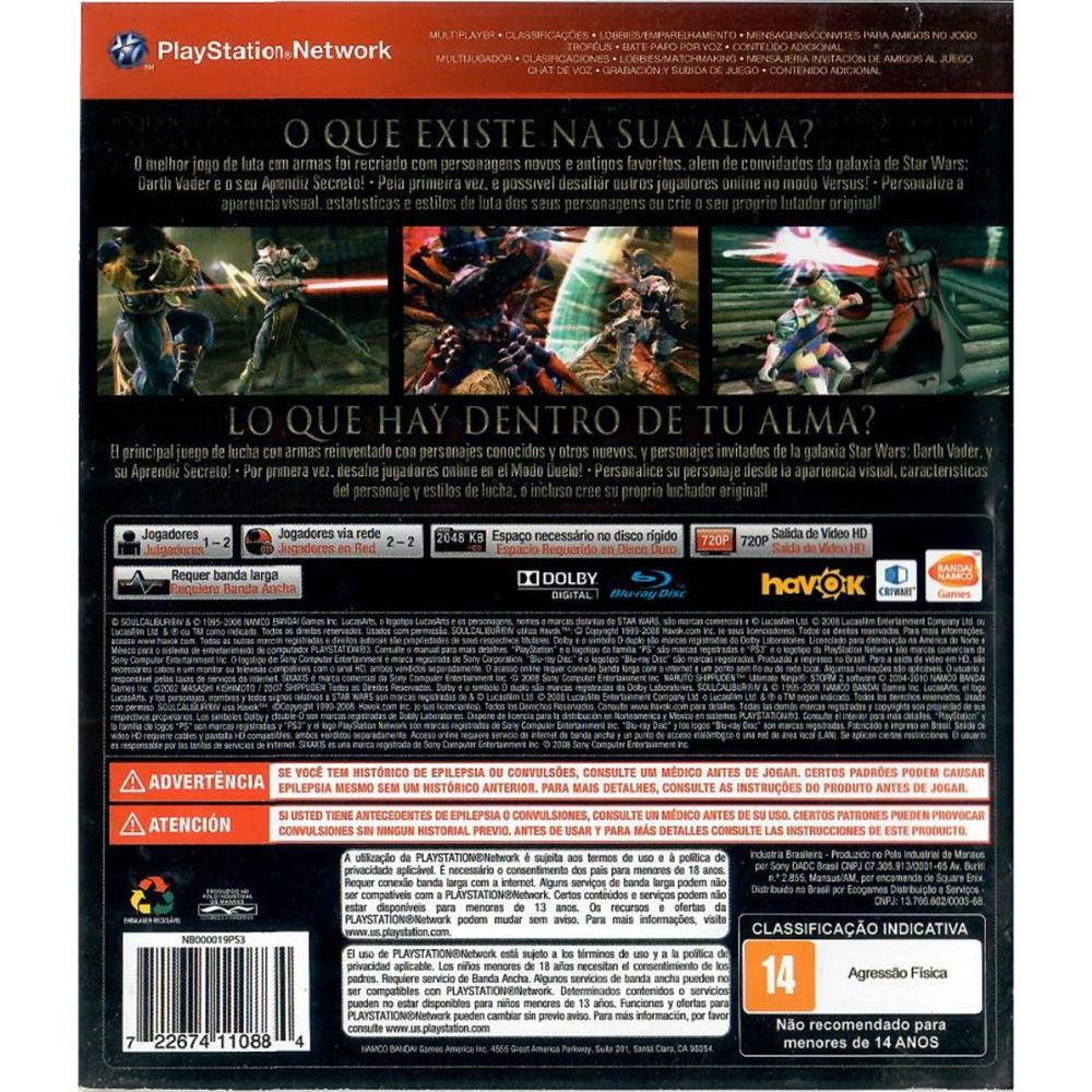 Soul Calibur Iv (Greatest Hits) - Ps3 (Usado)