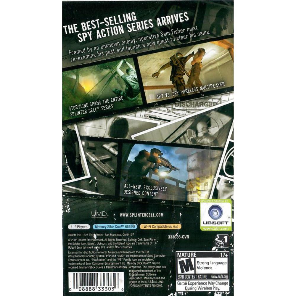 Splinter Cell Essentials - Psp (Usado) (Encarte Embolorou)