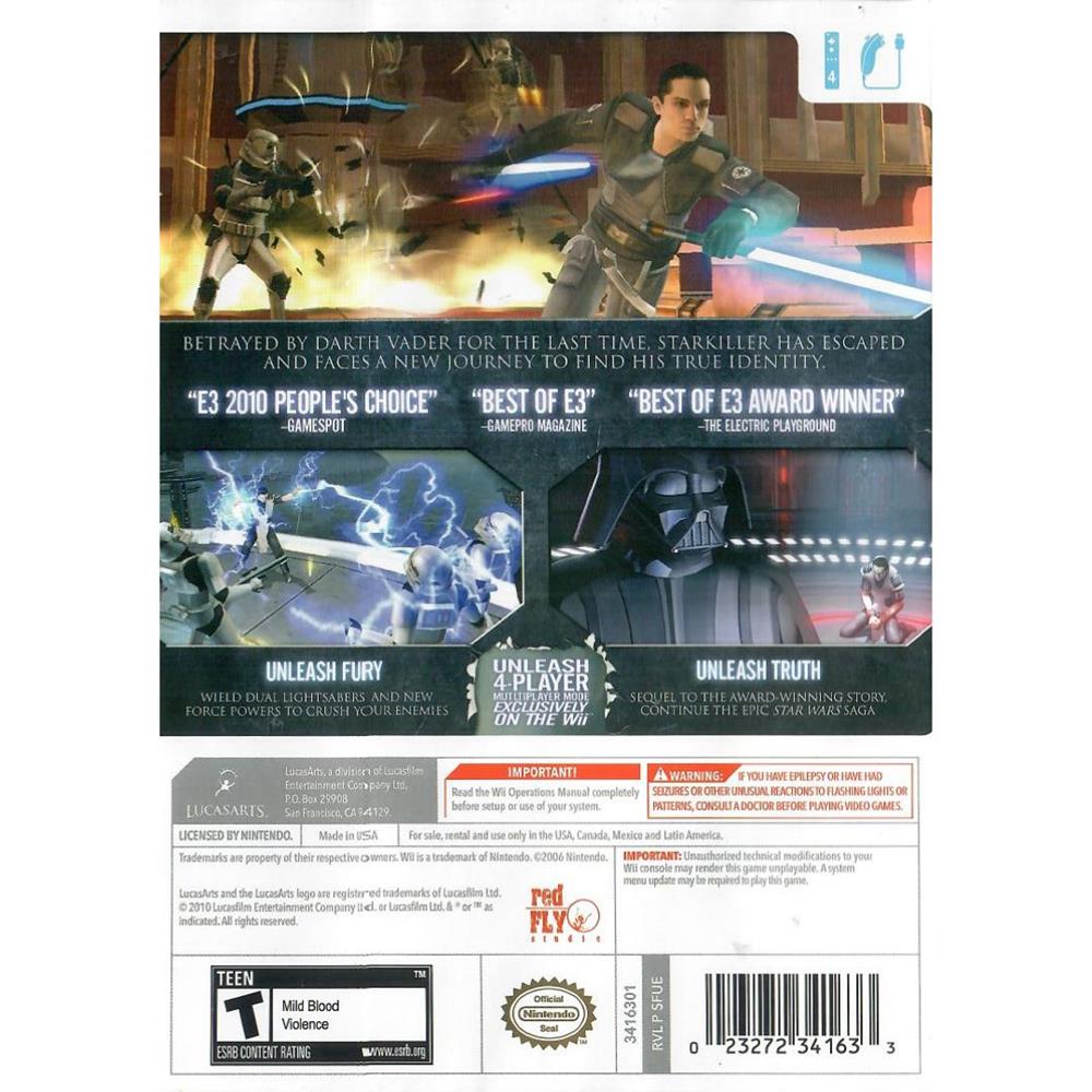 Star Wars The Force Unleashed 2 - Nintendo Wii (Usado) (Sem Manual)