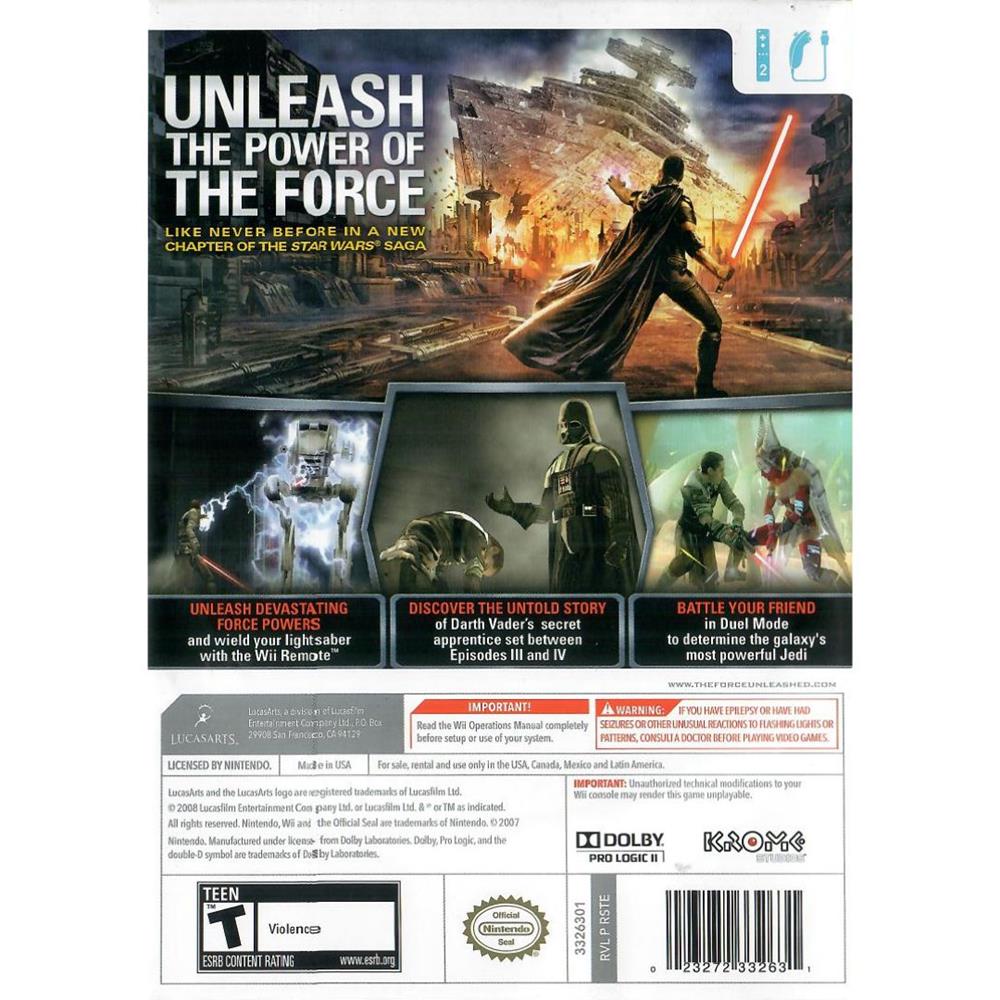 Star Wars: The Force Unleashed - Nintendo Wii (Usado)