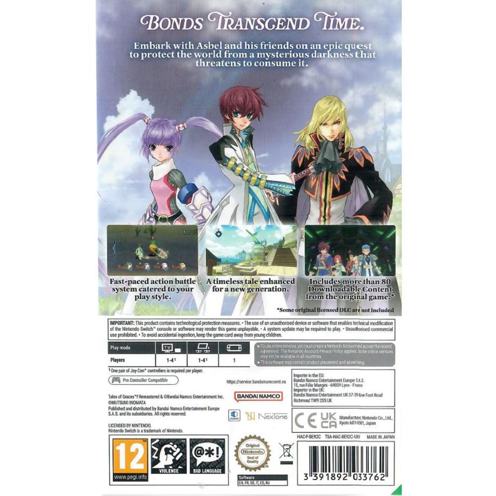 Tales Of Graces Remastered - Nintendo Switch (Seminovo)