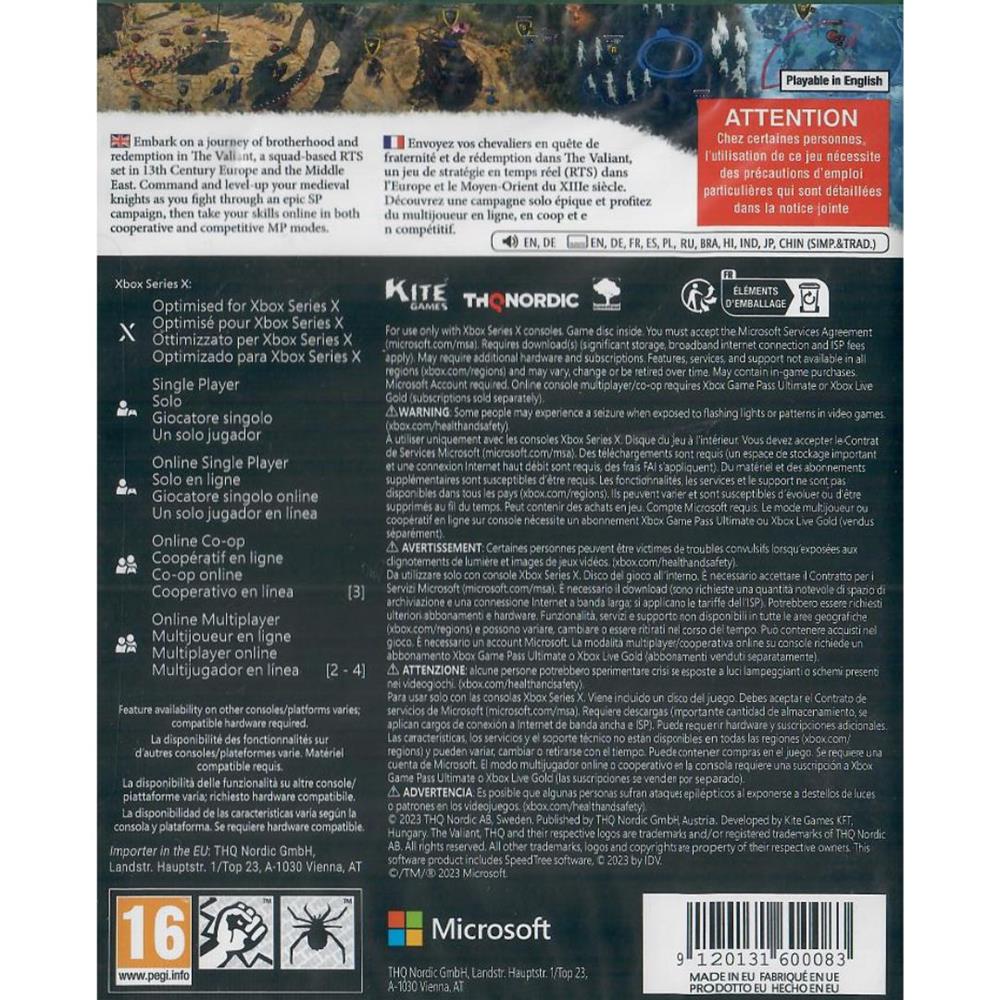 The Valiant - Xbox Series X (Novo) (Europeu)
