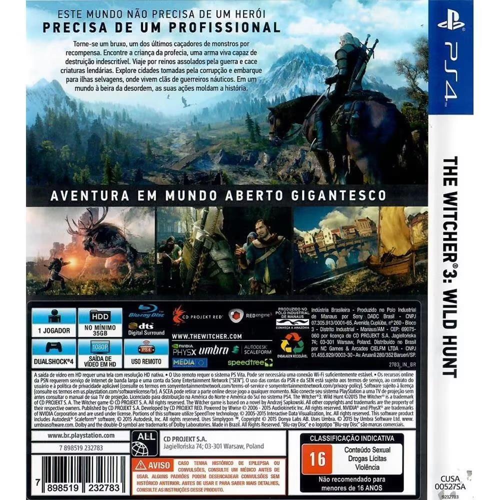 The Witcher 3 Wild Hunt - Ps4 (Seminovo)