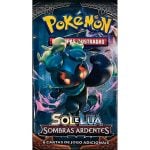 Trading Card Game Pokemon - Booster Sol E Lua Sombras Ardentes (Pack Com 3 Boosters Sortidos) (6 Cartas Cada Booster) (Novo)