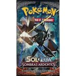 Trading Card Game Pokemon - Booster Sol E Lua Sombras Ardentes (Pack Com 3 Boosters Sortidos) (6 Cartas Cada Booster) (Novo)