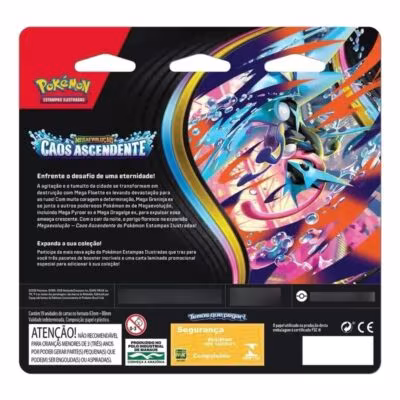Trading Card Game Pokemon - Pokémon Blister Quádruplo Megaevolução Caos Ascendente Charmeleon (19 Cartas) (Novo)