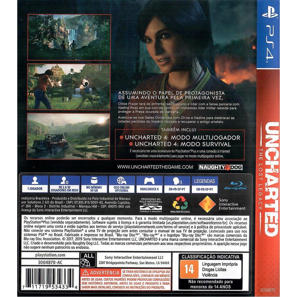 Uncharted The Lost Legacy (Playstation Hits) - Ps4 (Usado)