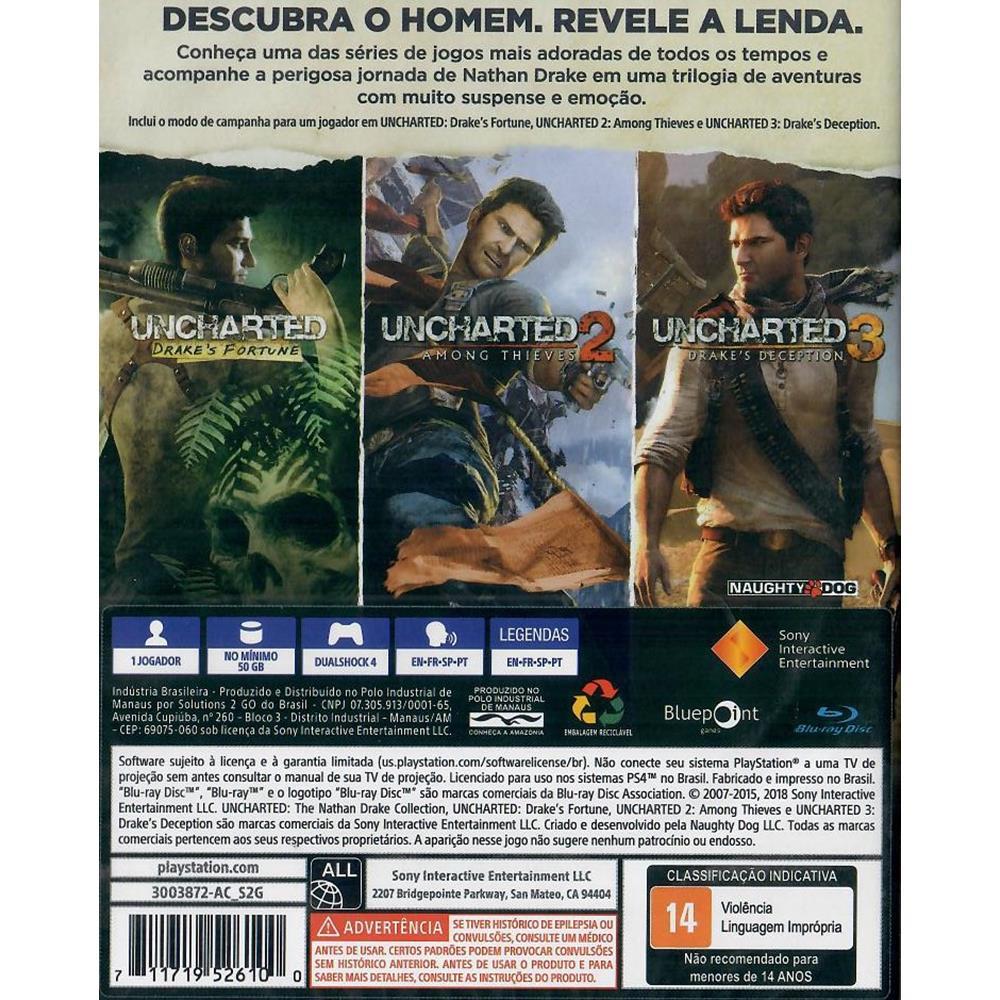 Uncharted The Nathan Drake Collection - Ps4 (Usado) (Playstation Hits)