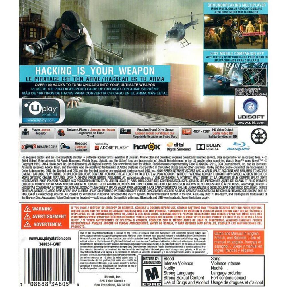 Watch Dogs - Ps3 (Seminovo)