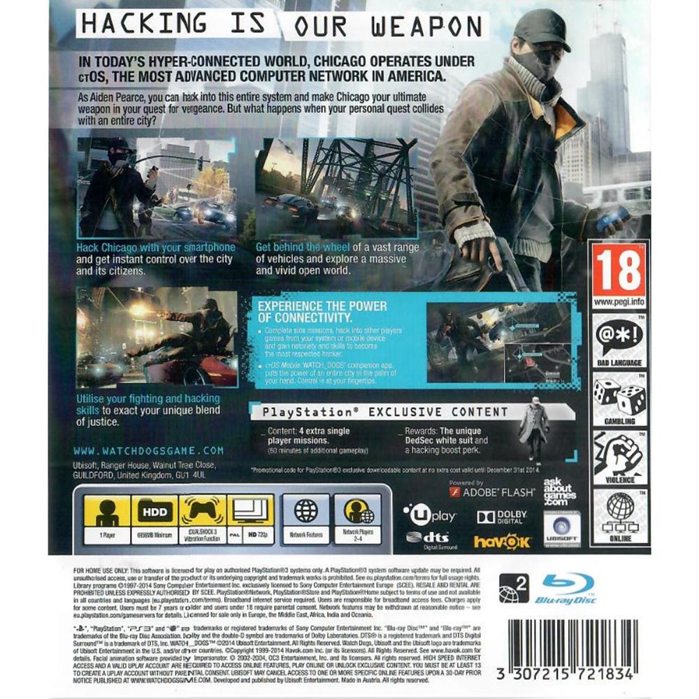 Watch Dogs - Ps3 (Seminovo) (Europeu)