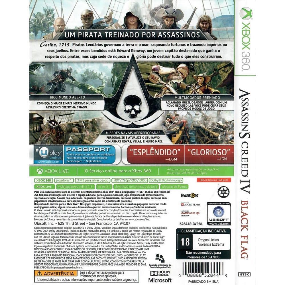 Assassins Creed Iv Black Flag - Xbox 360 (Usado)