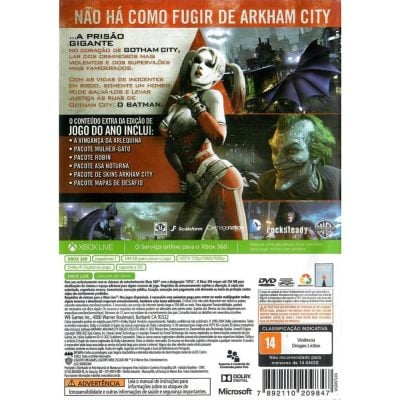 Batman Arkham City Game Of The Year Edition - Xbox 360 (Usado) (Mancha)