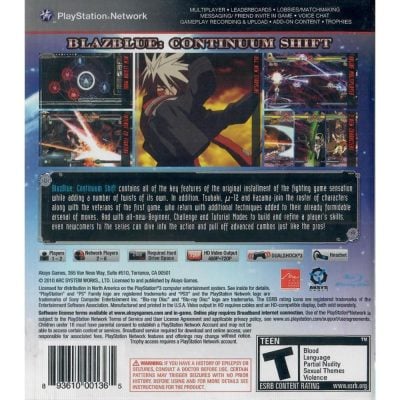 Blazblue Continuum Shift - Ps3 (Novo)