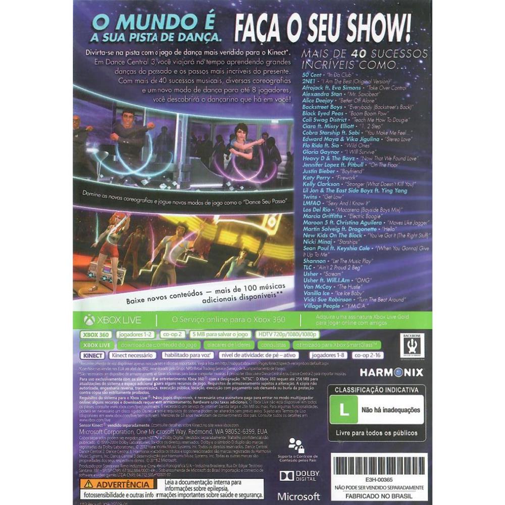 Dance Central 3 - Xbox 360 (Usado) (Mancha)
