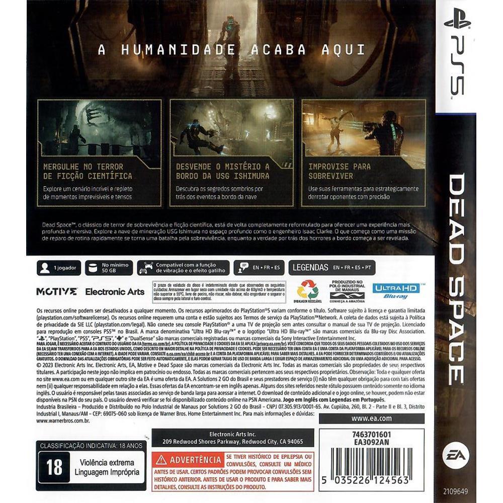 Dead Space - Ps5 (Usado) (Trava De Disco)