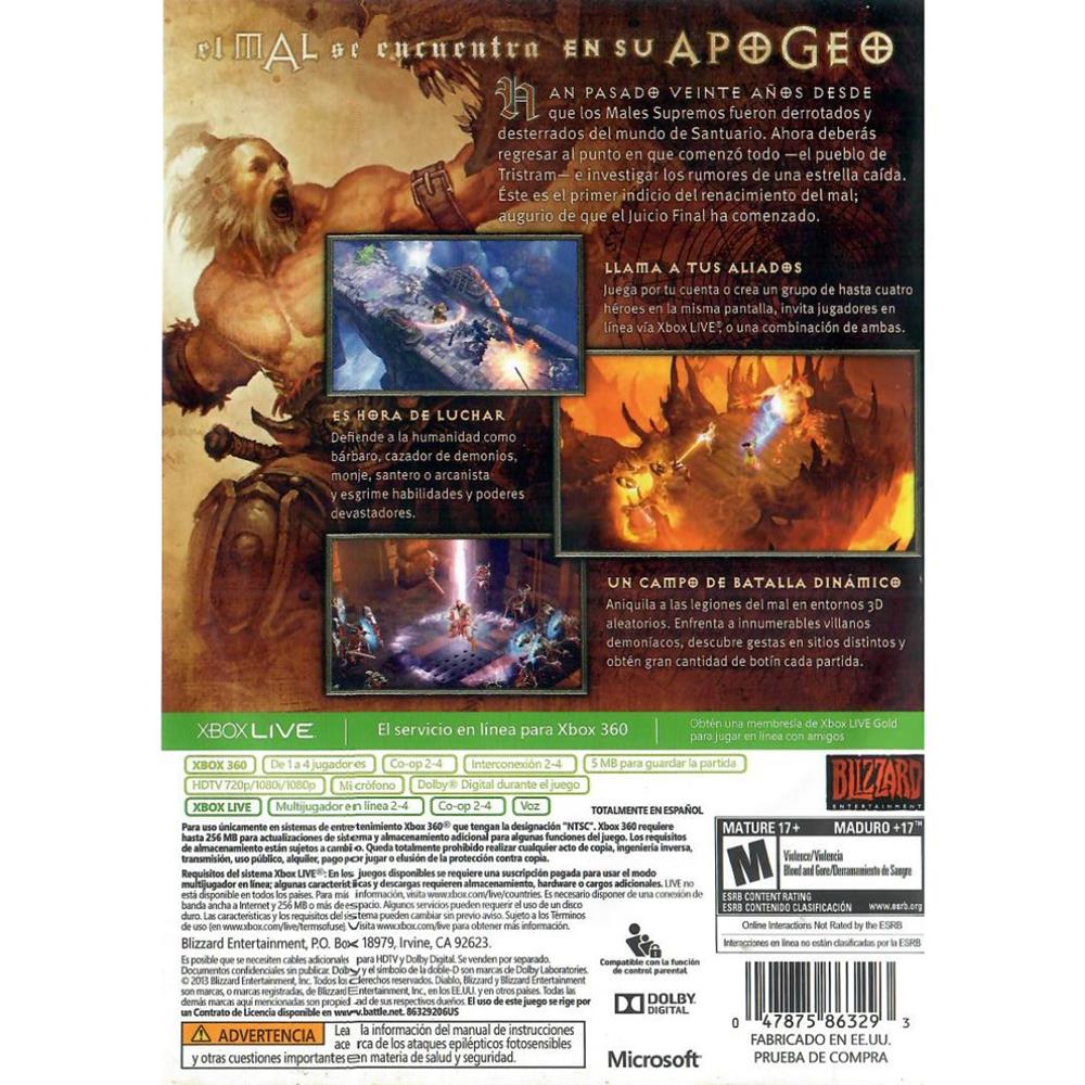 Diablo 3 - Xbox 360 (Seminovo)