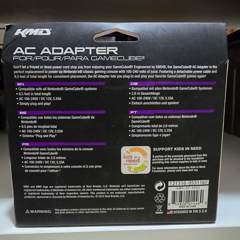 Fonte Ac Para Nintendo Gamecube Kmd – Adaptador Bivolt 100-240V