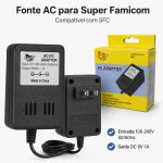 Fonte Ac Para Super Famicom Sfc – Adaptador Bivolt Dc 9V 1A