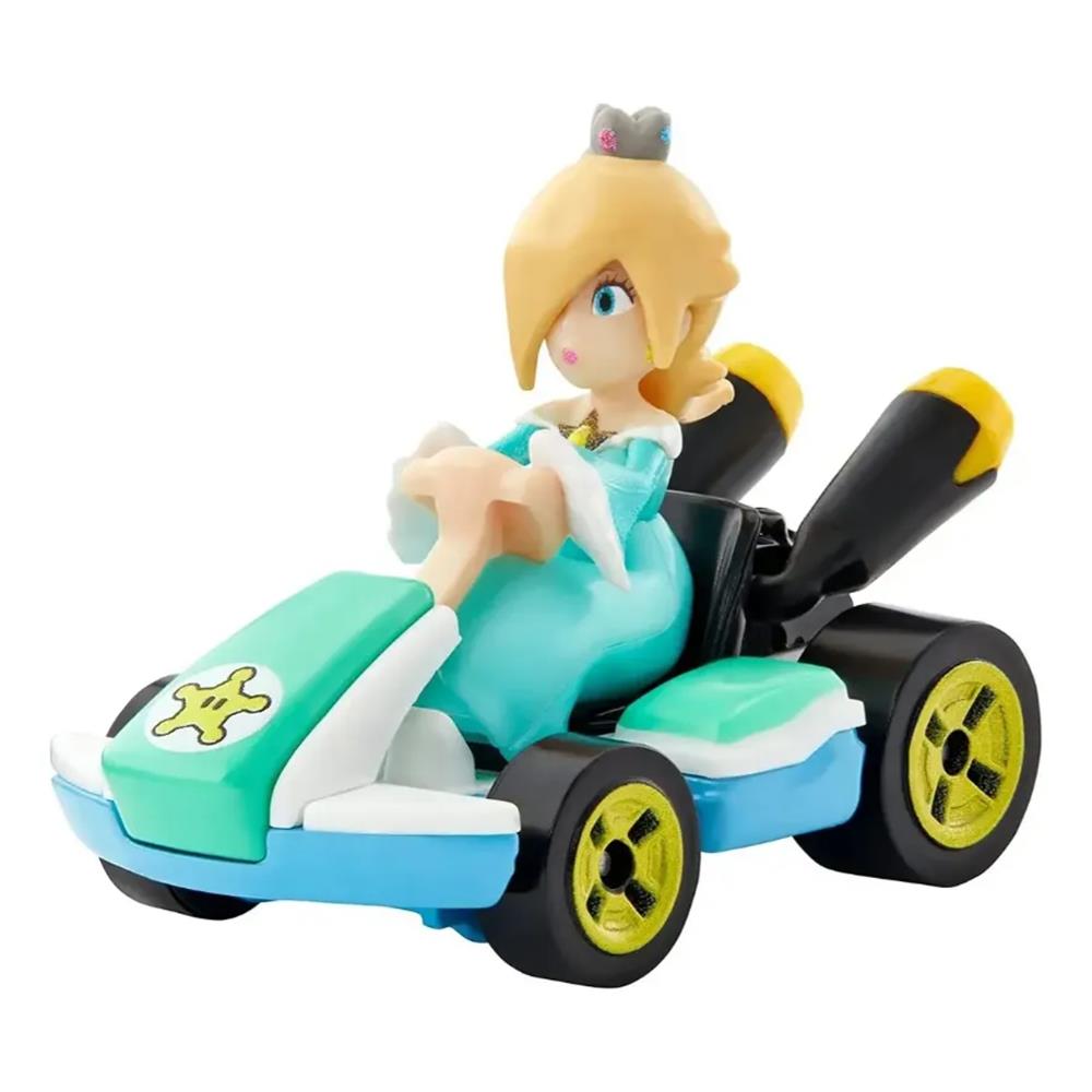 Hot Wheels Mario Kart - 4 Pack (Princess Peach - Rosalina - Mario - Luigi) (Novo)