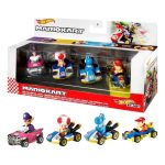 Hot Wheels Mario Kart – 4 Pack (Waluigi – Toad – Light Blue Yoshi – Diddy Kong) (Novo) Hot Wheels Mario Kart - 4 Pack (Waluigi - Toad - Light Blue Yoshi - Diddy Kong) (Novo)