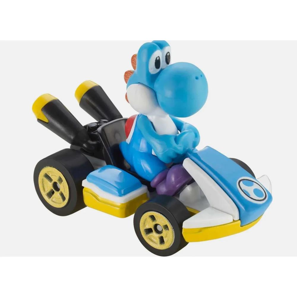 Hot Wheels Mario Kart - 4 Pack (Waluigi - Toad - Light Blue Yoshi - Diddy Kong) (Novo)