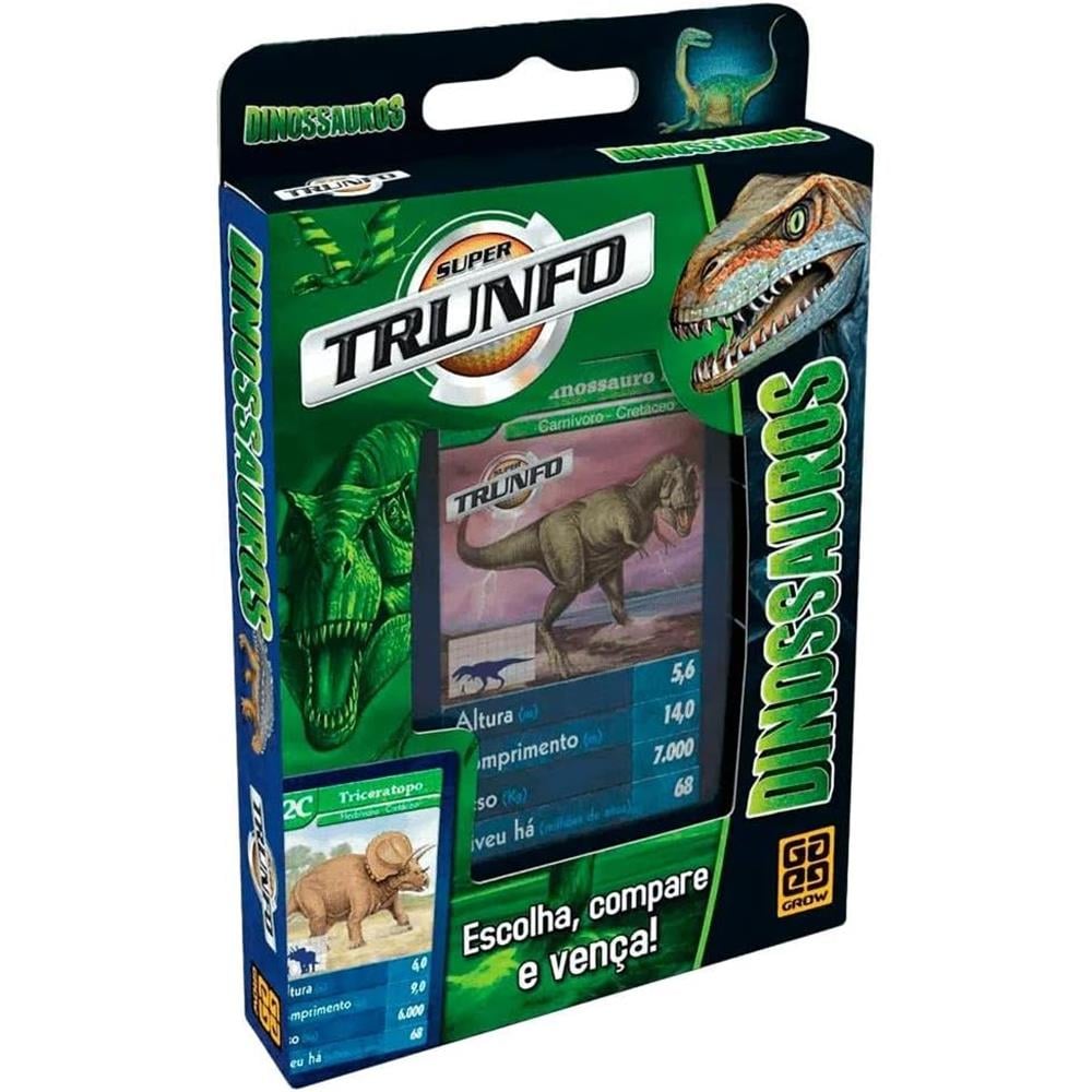 Jogo De Cartas Super Trunfo Dinossauros - Grow (Novo)