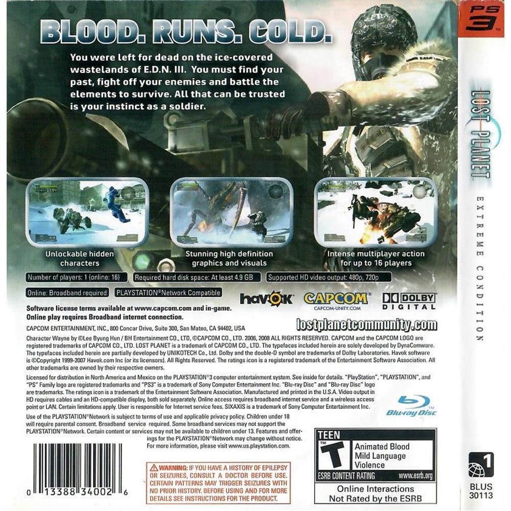 Lost Planet Extreme Condition - Ps3 (Usado)