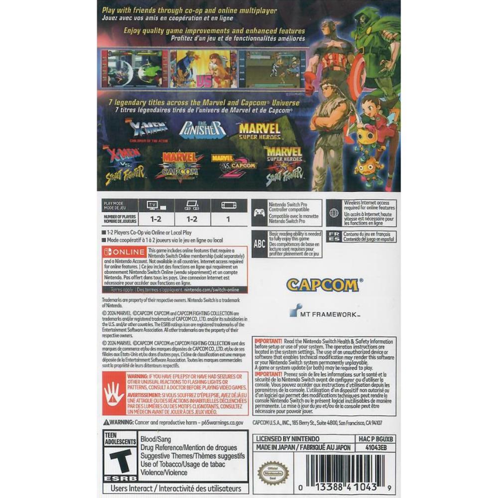 Marvel Vs Capcom Fighting Collection Arcade Classics - Nintendo Switch (Novo)