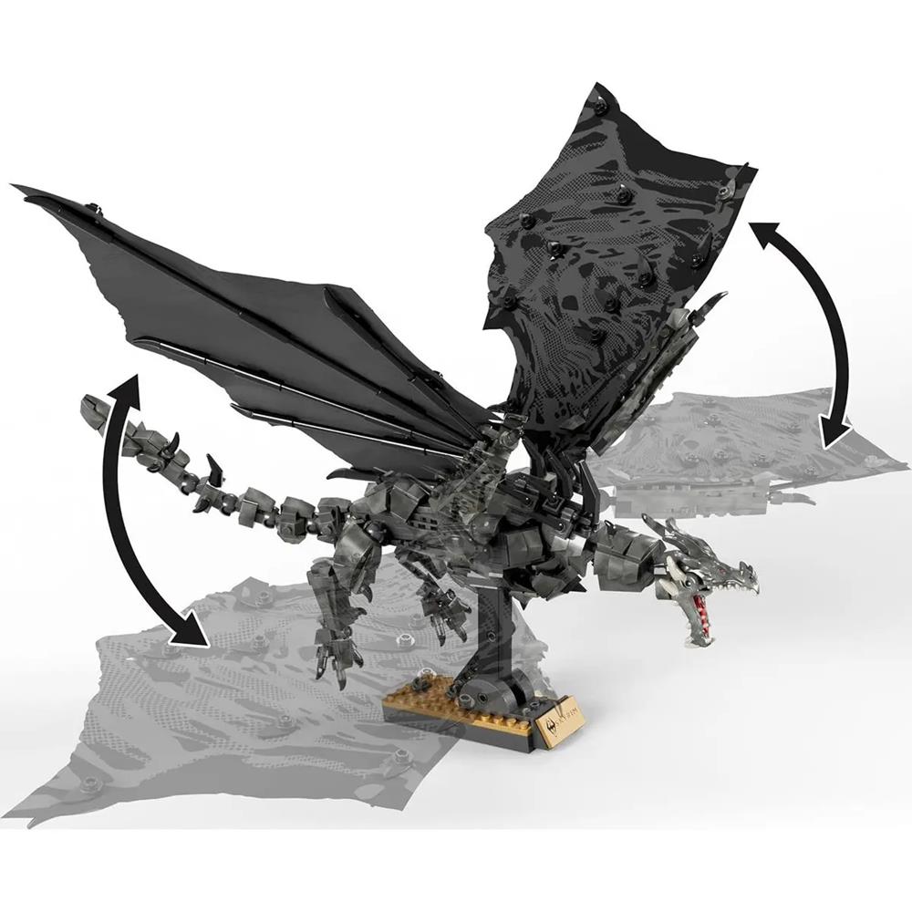 Mega Skyrim Alduin World Eater Building Set Hxr98 (Alduin O Devorador De Mundos Com 619 Peças) (Novo)