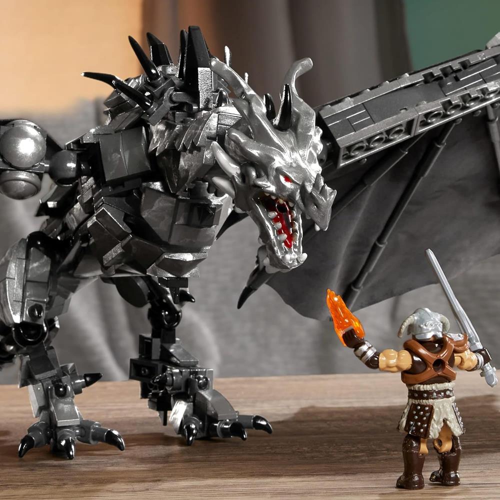 Mega Skyrim Alduin World Eater Building Set Hxr98 (Alduin O Devorador De Mundos Com 619 Peças) (Novo)