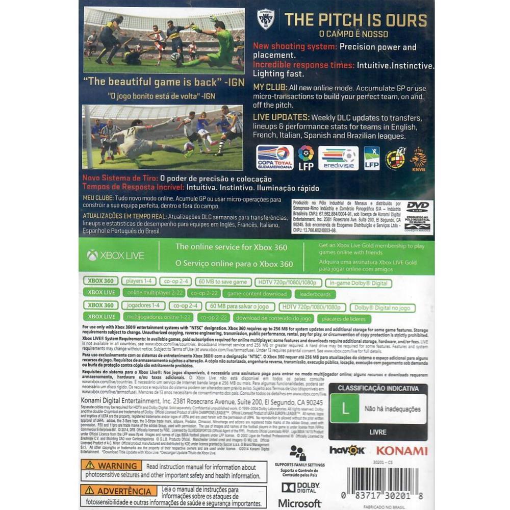 Pes 2015 - Xbox 360 (Usado) (Trinco)