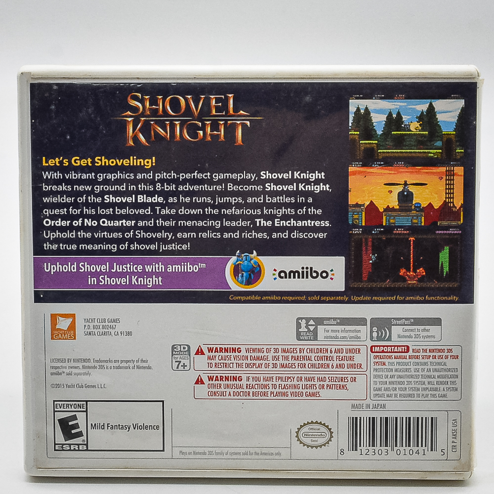 Shovel Knight - Nintendo 3Ds (Usado) (Capa) (Label Descolando)