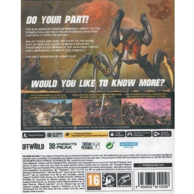 Starship Troopers Extermination - Ps5 (Novo) (Europeu)