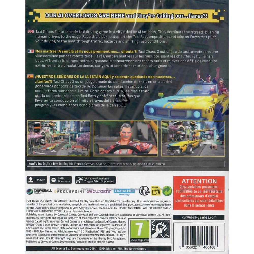 Taxi Chaos 2 - Ps5 (Novo) (Europeu)