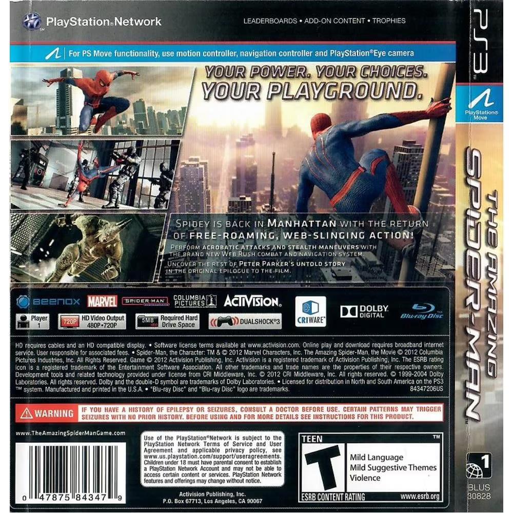 The Amazing Spider-Man - Ps3 (Seminovo)