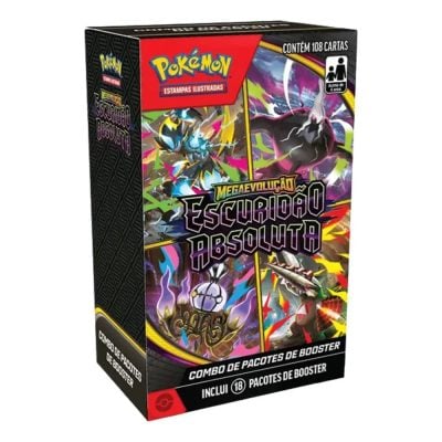 Trading Card Game Pokemon - Pokémon Booster Escuridão Absoluta (108 Cartas) (18 Boosters) (Novo)