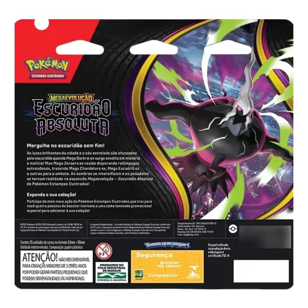 Trading Card Game Pokemon - Pokémon Escuridão Absoluta Blister Quadruplo Binacle (25 Cartas) (Novo)