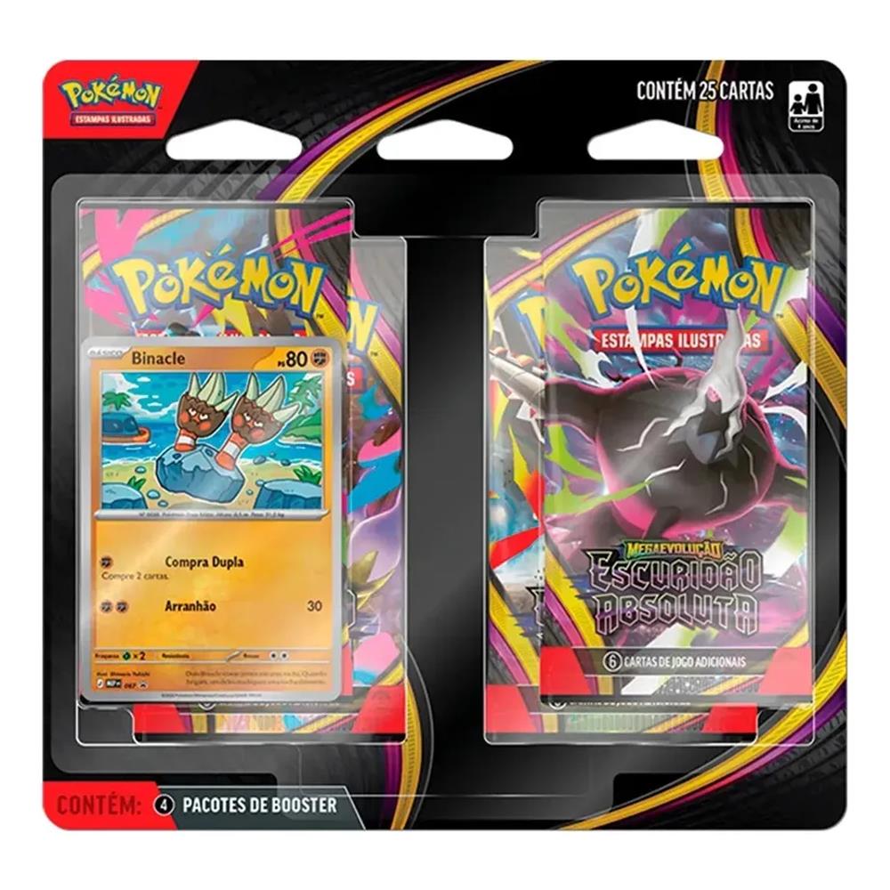 Trading Card Game Pokemon – Pokémon Escuridão Absoluta Blister Quadruplo Binacle (25 Cartas) (Novo) Trading Card Game Pokemon - Pokémon Escuridão Absoluta Blister Quadruplo Binacle (25 Cartas) (Novo)