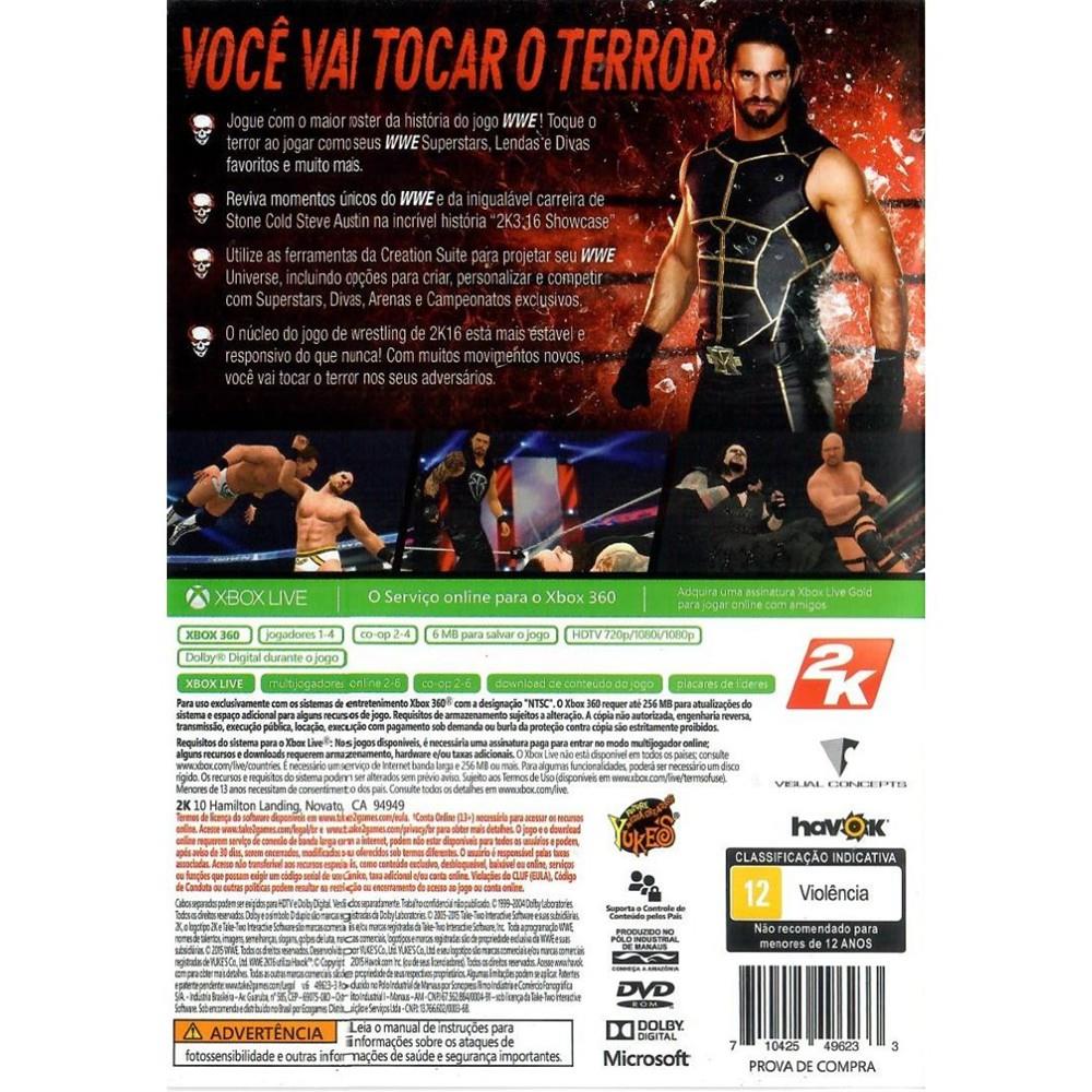 W2k16 - Xbox 360 (Usado)