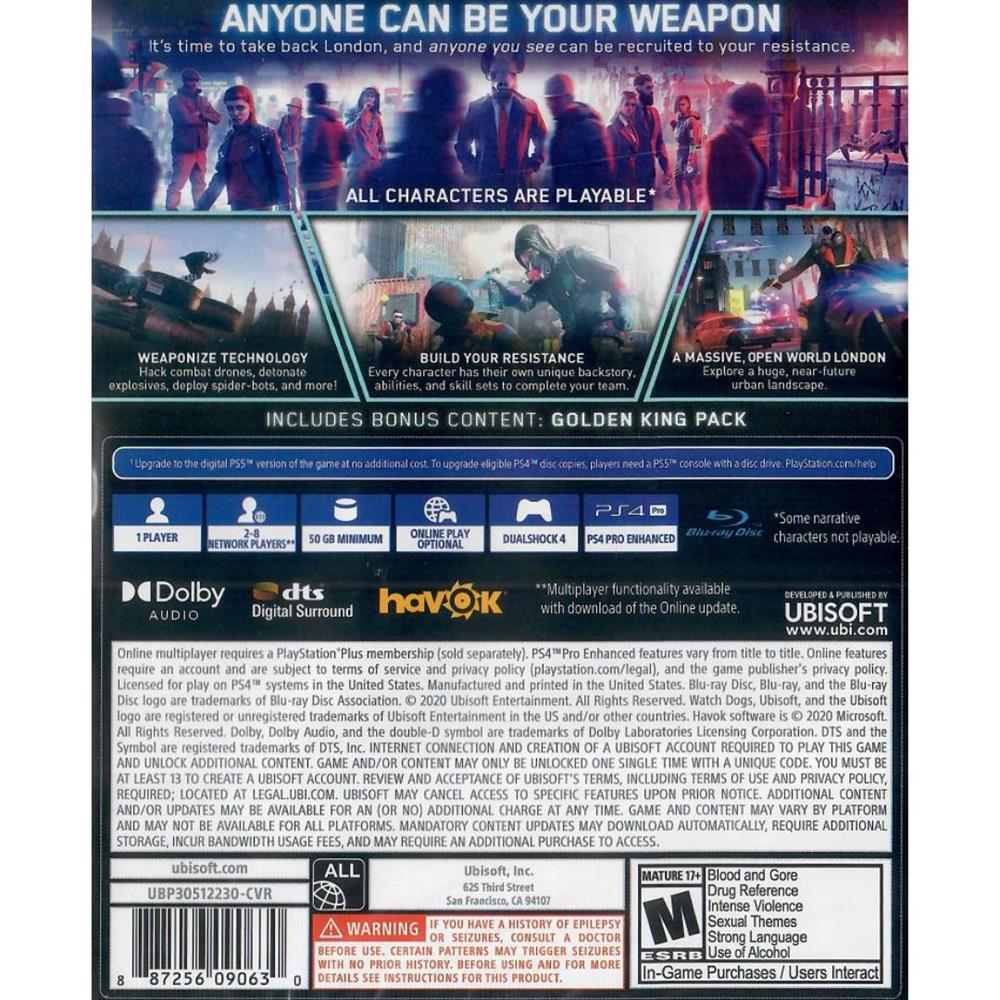 Watch Dogs Legion - Ps4 (Novo)