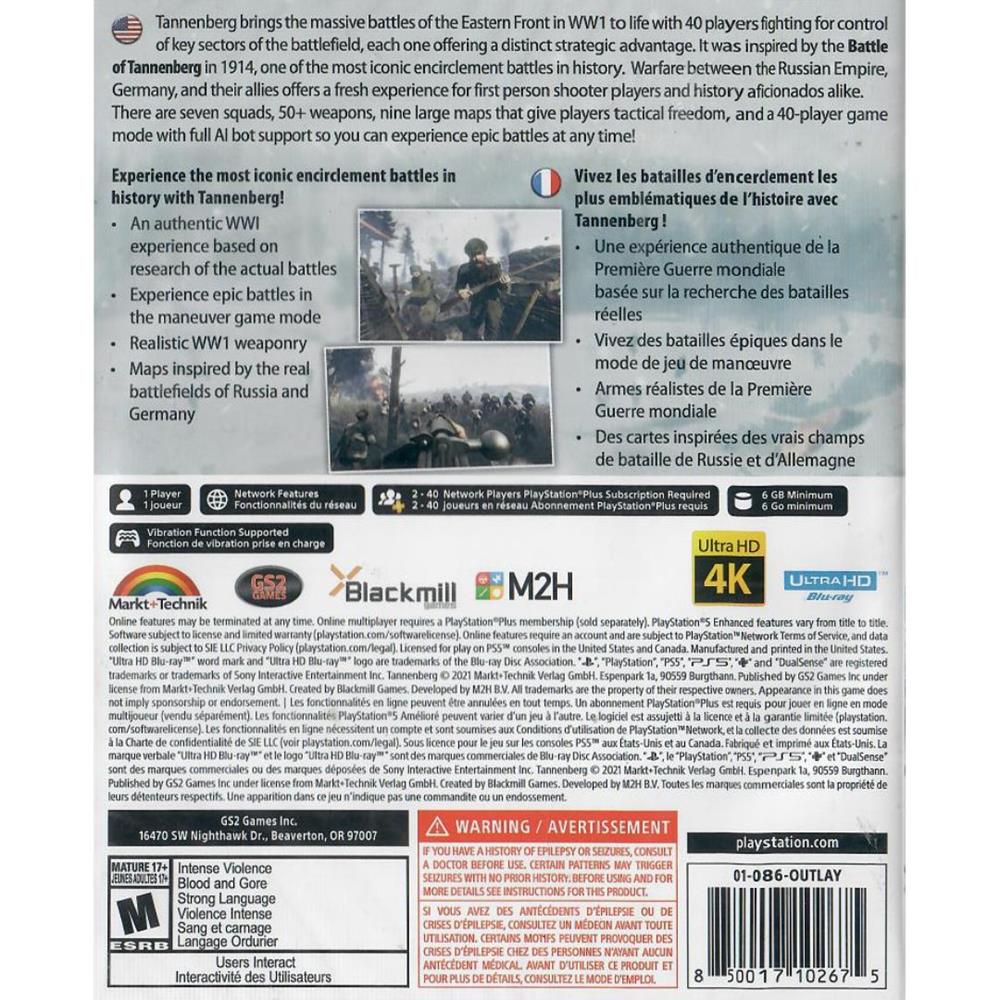 Wwi Tannenberg Eastern Front - Ps5 (Novo)