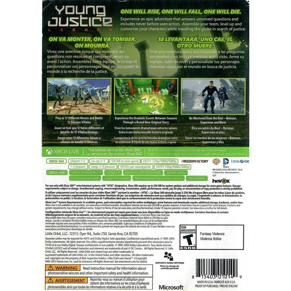 Young Justice Legacy - Xbox 360 (Seminovo)